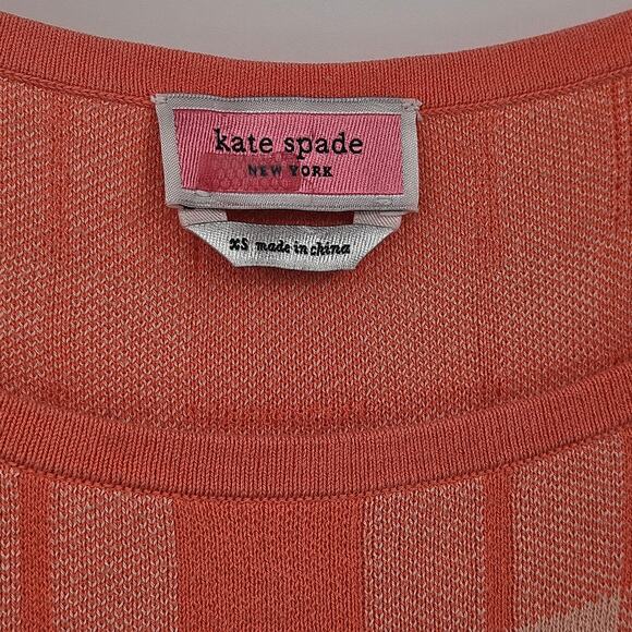 KATE SPADE NEW YORK Plaid Sleeveless‎ Sweater In Lychee XS - Picture 8 of 9
